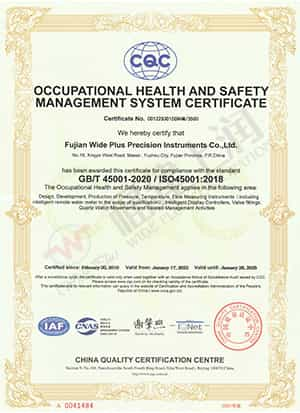 Occupational Health and Safety Management System certification 